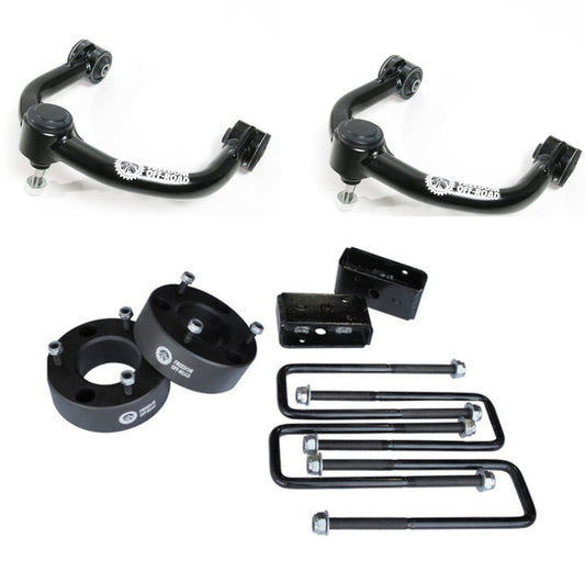 3 Inch Front Strut Spacer/2 Inch Rear Lift Blocks w/ U Bolts and Front Upper Control Arms