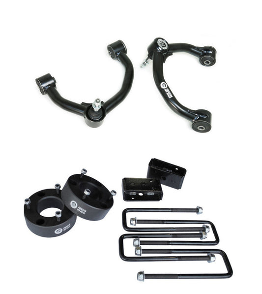 3 Inch Front Strut Spacer/3 Inch Rear Lift Blocks w/ U Bolts and Front Upper Control Arms