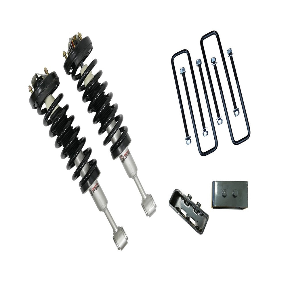 Front 3 Inch Lift Struts 2 Inch Rear Blocks w/U Bolts 04-08 F-150 06-08 Mark LT No Heritage