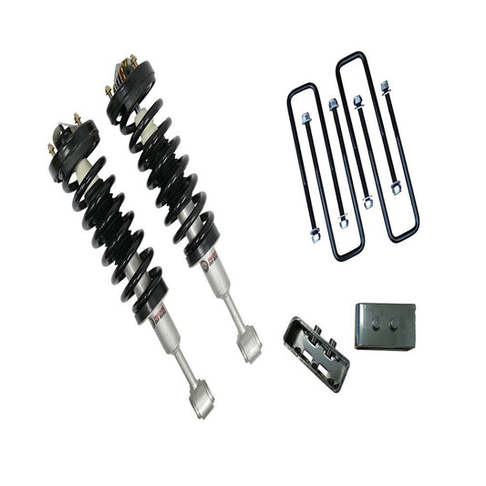 Front 3 Inch Lift Struts 2 Inch Rear Blocks w/U Bolts 04-08 F-150 06-08 Mark LT No Heritage