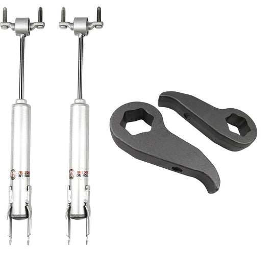1 Inch-3 Inch Leveling Kit Torsion Keys and Front Shocks 20-Present Chevrolet/GMC 2500HD/3500HD