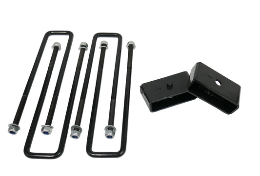 2 Inch Rear Lift Blocks w/Extended U-Bolts 11-24 Silverado/Sierra 2500 HD/3500 HD