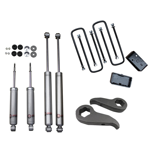 1 Inch-3 Inch Leveling Lift Kit w/ Shocks 11-19 Silverado/Sierra 2500 HD/3500 HD