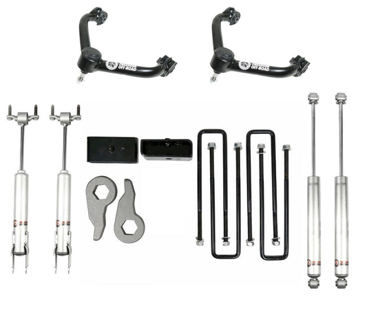 3 Inch Front and 2 Inch Rear Leveling Kit w/ Shocks and Control Arms 20-Present Chevrolet/GMC 2500HD/3500HD