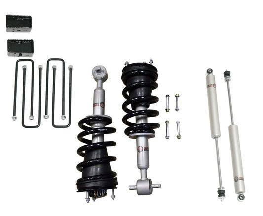 3.5 Inch Lift Kit Front Struts w/ Rear 3 Inch Blocks and Shocks 07-18 Chevrolet Silverado 1500/07-18 GMC Sierra 1500