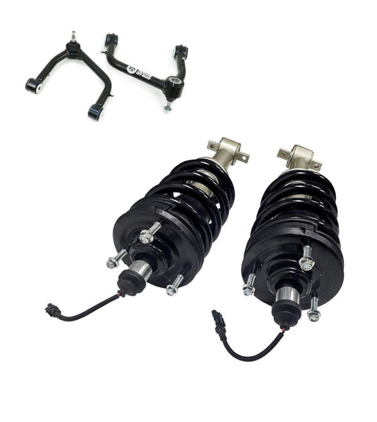 2 Inch Lift Mag Ride Delete Loaded Struts with Front Upper Control Arms