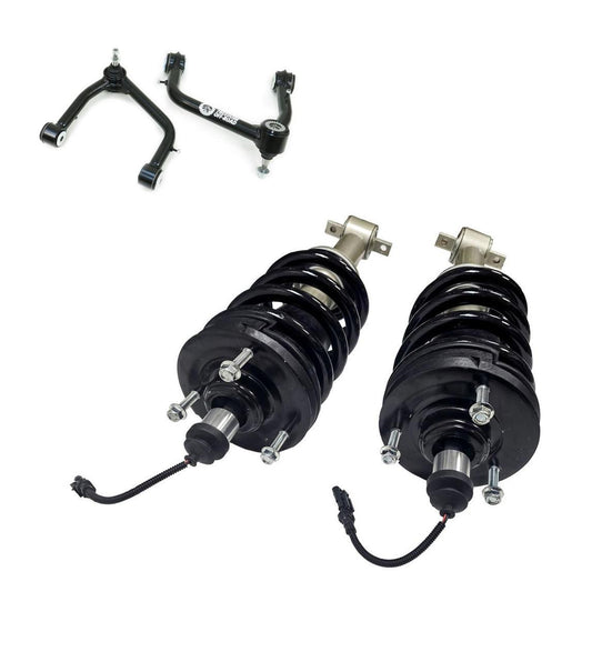 3 Inch Lift Mag Ride Delete Loaded Struts with Front Upper Control Arms