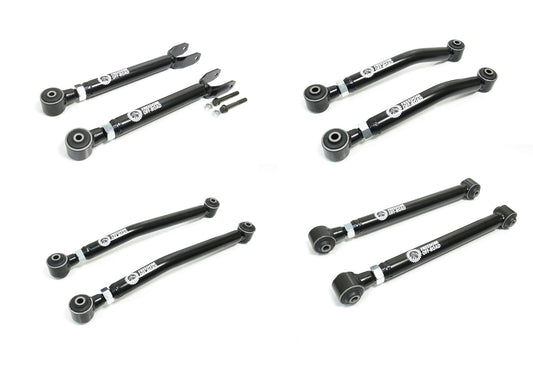 Adjustable Front Upper + Lower and Rear Upper + Lower Control Arms For 0-4.5 Inch Lift 07-18 Wrangler JK