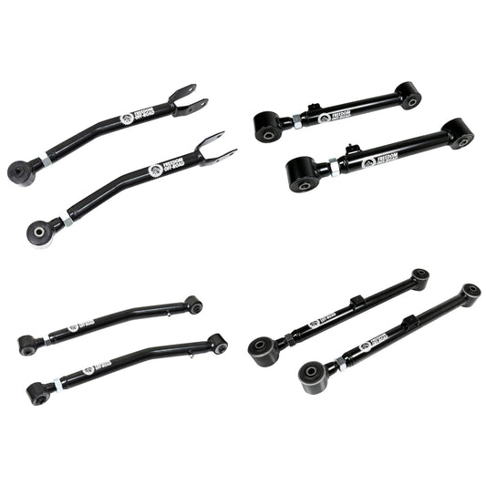 Adjustable Front Upper + Lower and Rear Upper + Lower Control Arms for 0-4.5 Inch Lift for 20-24 Jeep Gladiator JT