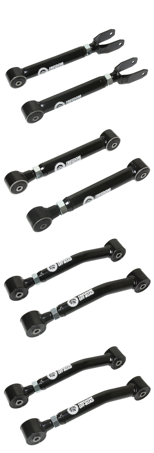 Adjustable Upper and Lower Control Arms 0-8 Inch Lift 8 pc Kit 97-06 Wrangler TJ
