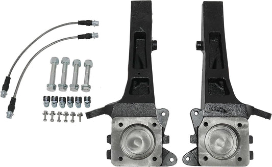 4 Inch Front Lift Spindles w/Extended Brake Lines 05-23 Tacoma RWD