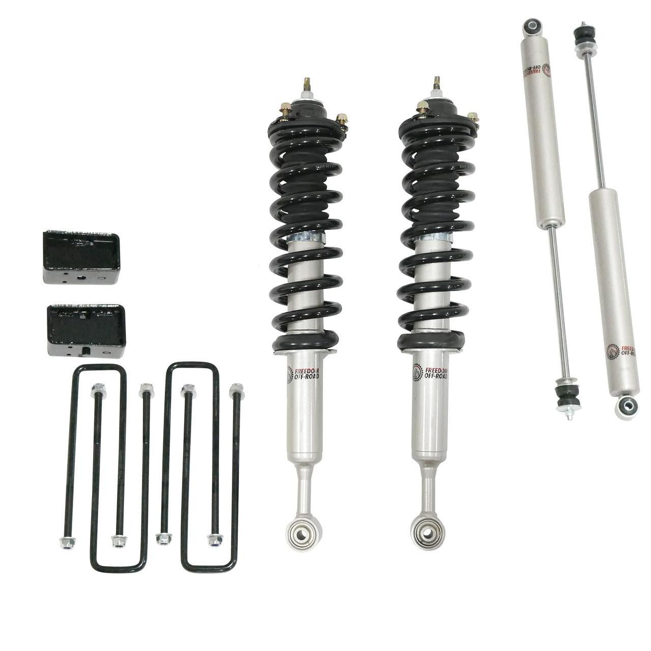Front 3.5 Inch Lift Struts w/ Rear 3 Inch Blocks and Shocks 2007-2021 Toyota Tundra