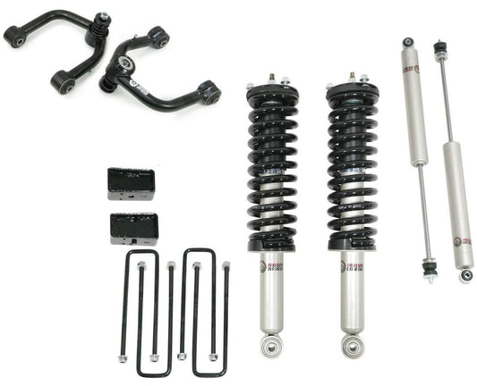 Front 3.5 Inch Lift Struts w/ Rear 3 Inch Blocks, Shocks, and Front Upper Control Arms 2000-2006 Toyota Tundra