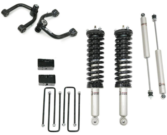 Front 3.5 Inch Lift Struts w/ Rear 3 Inch Blocks, Shocks, and Front Upper Control Arms 1996-2004 Toyota Tacoma